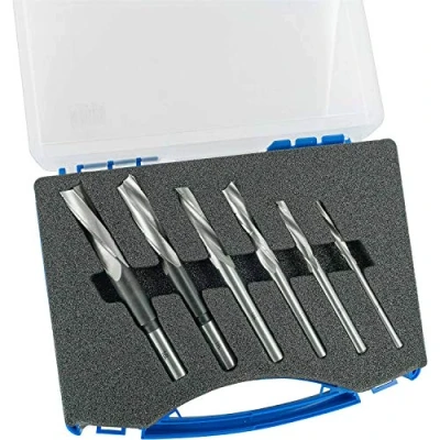 Image of ENT 45274 Slot Mortise Bit Set 6 pcs. CS Diameter (D) 8 10 12 14 16 mm, Left, Twisted Version