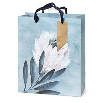 Image of Hotchpotch Medium Floral Gift Bag Blue