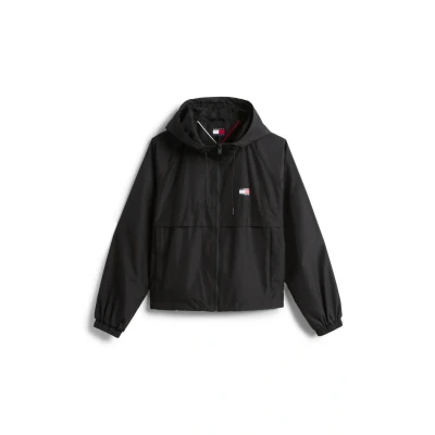 Image of Tommy Jeans Essential Windbreaker Outdoor jacket, Women&#039;s, Size: XS, Black