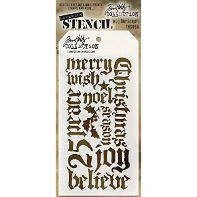 Image of Stampers Anonymous THS066 Tim Holtz Layered Stencil, Multi Colour, 4.125 x 8.5 Inch