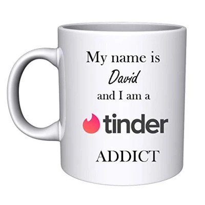 Image of SMB Novelties Personalised Tinder Addict Mug