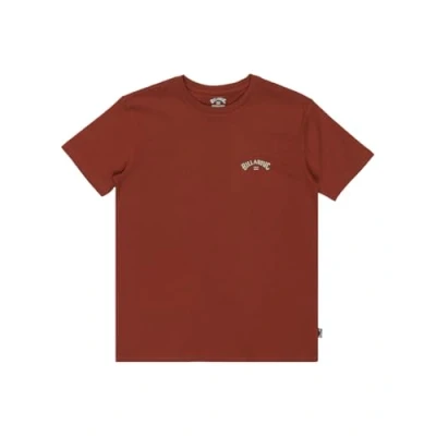 Image of Billabong Arch Wave Ss Screen Tee for Boys Fired Brick 16 Years