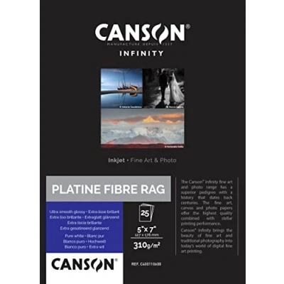 Image of CANSON Infinity Rag Photographique Duo Ultra Smooth 220gsm A4 Paper, Digital Fine Art Reproduction, 25 Pure White Sheets, Ideal for Professional Photographers