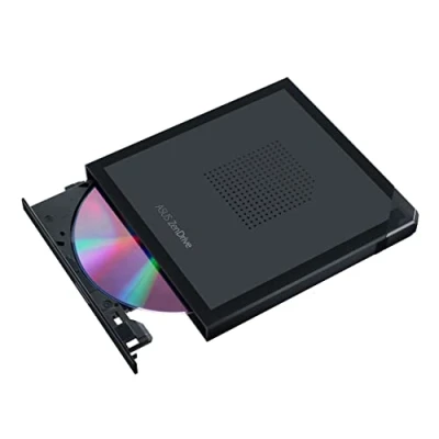 Image of ASUS SDRW 08V1M U external ultraslim 8X DVD writer, Cable Storage Design, USB Type C, Mac Compatible, 14.6mm Ultraslim, M Disc support, Encryption, NERO Backitup, E Green, Media
