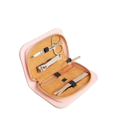 Image of Ted Baker GRAACI Croc Effect Pink Manicure Set