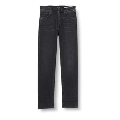 Image of REPLAY Women&#039;s WB461 Maijke Straight 573 Online Jeans, Dark Grey 097, 28W / 28L