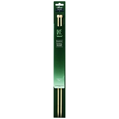 Image of Clover Takumi Bamboo: Knitting Pins: Single Ended: 40cm x 5.00mm, Wood, 5mm