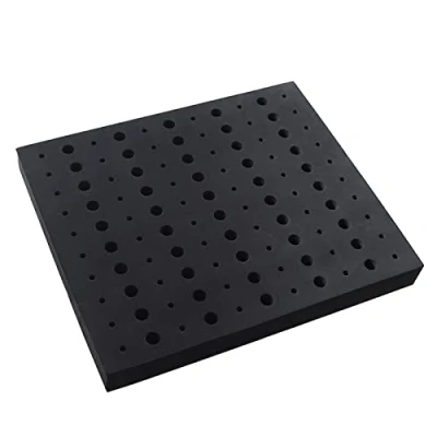 Image of Portable Router Bit Storage Tray Tool Box 11x13 Inch 110 Bits 60x 1/4&quot;&amp; 50x 1/2&quot; Mat Space Saving Hold