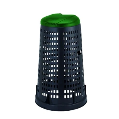 Image of Stefanplast Trestle Bin, Green/Black, 100 Litre