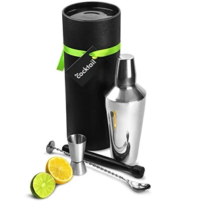 Image of Cocktail Store The Cobbler Gift Set Making with Manhattan Shaker, Muddler, Mixing Spoon &amp; Jigger Measure