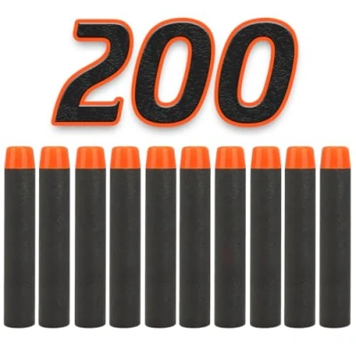 Image of König Design Nerf Arrows Pack of 200 Darts Ammunition Dart Bullets Refill Foam for N Strike Elite Blasters Series Hasbro Fortnite