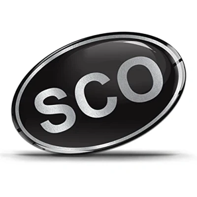 Image of Biomar Labs® 1 x 3D Silicone Sticker Decal Scotland Scottish SCO Silver Oval National Flag England Car Motorcycle Window Scooter Bike KS 73