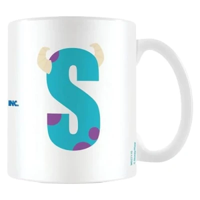 Image of Pyramid International mg27116 Disney Alphabet Ceramic Personalised Mug, S for Sulley Design, 11oz Capacity, Blue,Purple
