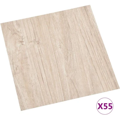 Image of vidaXL Self adhesive Flooring Planks 55 pcs PVC 5.11 m² Light Brown
