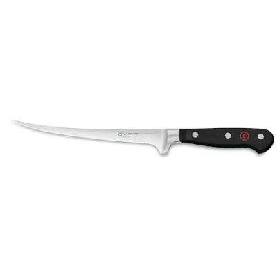 Image of Wüsthof Classic 7 Inch Fillet Knife, Black, Silver