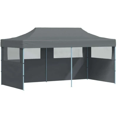 Image of vidaXL Folding Pop up Partytent with Sidewalls 3x6 m Anthracite