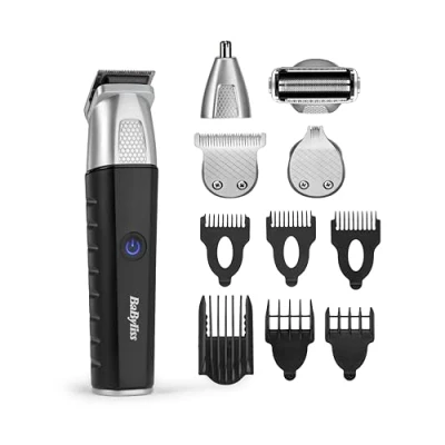 Image of BaByliss Lithium Power 11 in 1 Multi Trimmer, Cordless Grooming Kit with Beard, Body, Ear &amp; Nose Hair Waterproof, Gifts for Men, Black