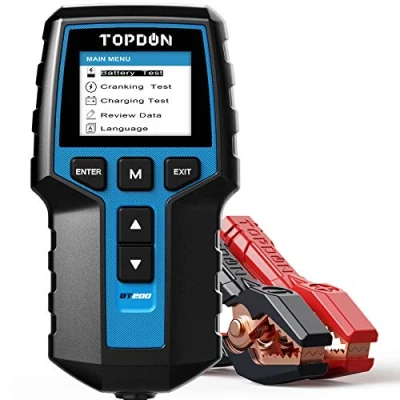 Image of Topdon Car Battery Tester 12V 24V Load Tester, BT200 100 2000CCA Automotive Alternator Digital Auto Analyzer Charging Cranking System for Truck Motorcycle ATV SUV Boat Yacht