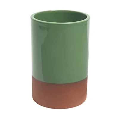 Image of Dexam Sintra Glazed Terracotta Wine Cooler Green
