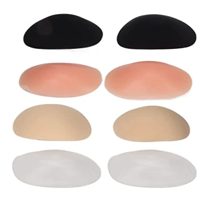 Image of 4Pairs Silicone Shoulder Pads Soft Breathable Removable Prevent Slip Self Adhesive for Women Men