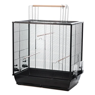 Image of Little Friends Waldorf Bird Cage with Opening Top, 78 x 48 81.5 cm, Black