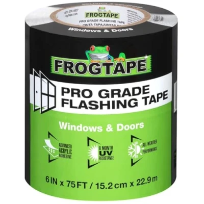 Image of Frog Tape Pro Grade Flashing for Windows &amp; Doors All Weather UV Resistant with Advanced Acrylic Adhesive 152mm x 22.9m