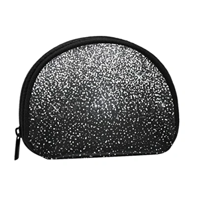 Image of Shiny Silver Glitter Coin Purse Shell Mini Pouch Wallet Change Bag for Women Girls Kids