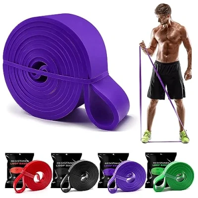 Image of Tigayhc Pull Up Assistance Bands,4 Set of Stretch Bands Resistance for Men &amp; Women,Exercise Workout Working Out Body Stretching,Powerlifting,Resistance Training