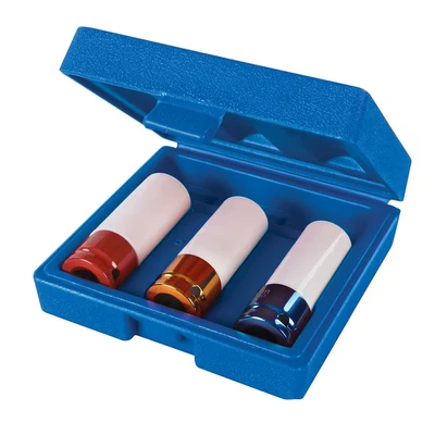 Image of Silverline Impact Alloy Wheel Nut Socket Set 3pce 1/2&quot; / 17, 19 &amp; 21mm