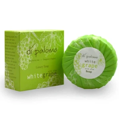 Image of Di Palomo Vegan White Grape &amp; Aloe Luxury Soap Bar. 100g Hand Soap. Moisturising Skin Care Ladies Mens Bar Soap, Bars For Women Men. Italian Wash.