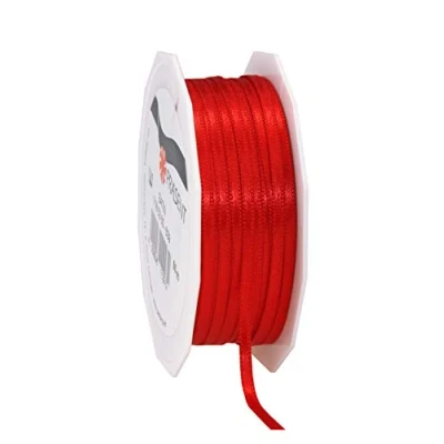 Image of C.E. Pattberg SATIN red gift ribbon, 55 yards for Wrapping Gifts, 0.12 inches width, Ribbon Decorating &amp; Crafting, Decorative every occasion