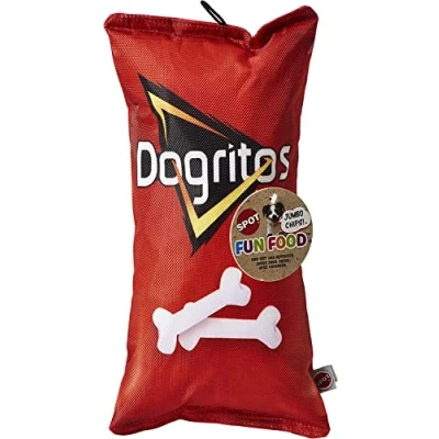 Image of Ethical Pet SPOT Dogritos Jumbo Chips Fun Foods Plush Squeaker Dog Toy