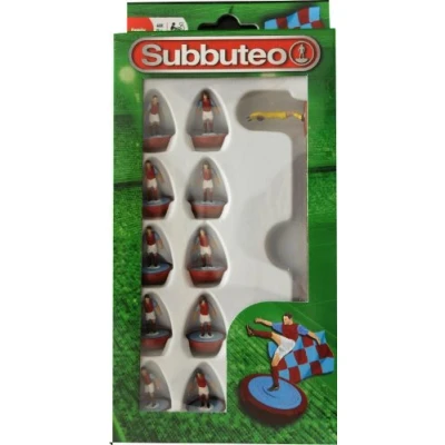 Image of Subbuteo Football Team Set (Claret/ Blue)
