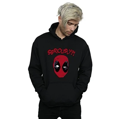 Image of Marvel Men&#039;s Deadpool Seriously Hoodie Black Large