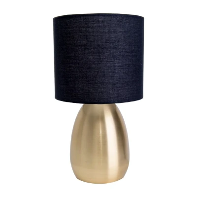 Image of Näve Aurum table lamp, fabric lampshade, black/gold