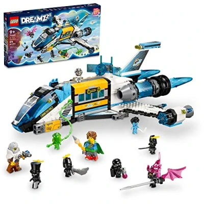Image of LEGO DREAMZzz 2 in 1 Mr Oz&#039;s Spacebus, Space Shuttle Bus Toy Which Can Be Built Ways, with Mateo, Z Blob &amp; Logan, Adventure Toys For Imaginative Play Based on TV Show, Kids, Boys, Girls 71460