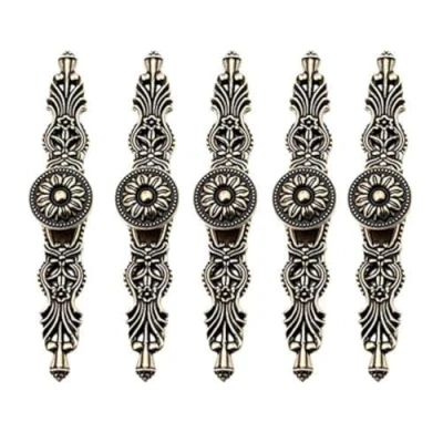 Image of Door Handle Furniture Knobs Pull for Kitchen Cabinets Cupboard Closet 5Pcs Farmhouse Nordic Simple Style Vintage Antique Bronze 170mm