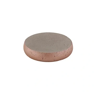 Image of axentia Soap Dish, Grey, Rose Gold, Ø ca. 10,7 cm, H 2 cm