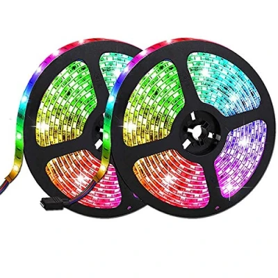 Image of LED Strip Lights, 5M Remote Control 5050 RGB Color Changing Lighting Multi Lights for Bar, Kitchen, Bedroom, Living Room, Party