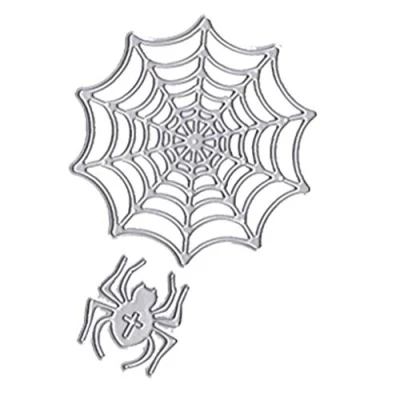 Image of Aisoway 1 Set Die Cuts Spider Cobweb Metal Cutting Dies Stamps Embossing Stencil for Diy Scrapbook Album Paper Card Halloween Christmas