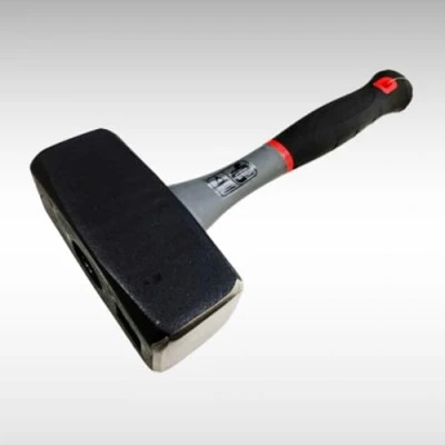 Image of Dunnet Tools 2KG Head Lump Hammer Heavy Duty Hardened Carbon Steel Face Wooden Handle Club Stoning Sledge
