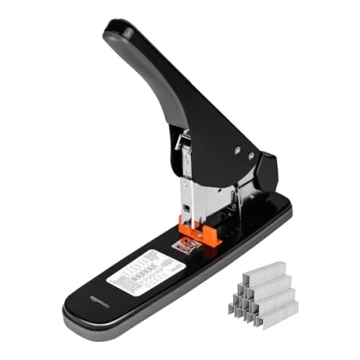 Image of Amazon Basics Effortless Heavy Duty Stapler, 210 Sheets, Black