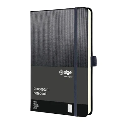 Image of SIGEL CO404 Conceptum Notebook, Squared, Approx. A5, Grey, hardcover, 194 Pages