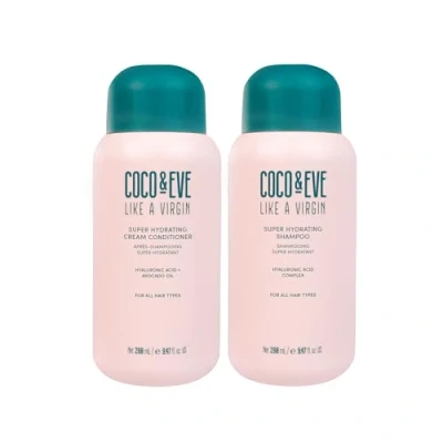 Image of Coco &amp; Eve Like A Virgin Shampoo Conditioner Bundle Kit Natural, Sulfate free Hair Care with Argan Oil, Coconut and Avocado Oil For Dry Damaged, Color Treated Anti Frizz