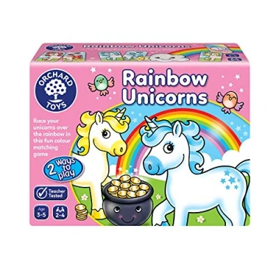 Image of Orchard Toys Rainbow Unicorns Memory Matching Game For Learning Colours. First Board 3+ Year Olds, Toddlers, Kids, Family Game. Perfect Gifts, Party And Educational Toy
