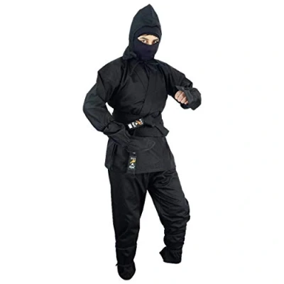 Image of Martial Arts Black Full Ninja Uniform 190cm