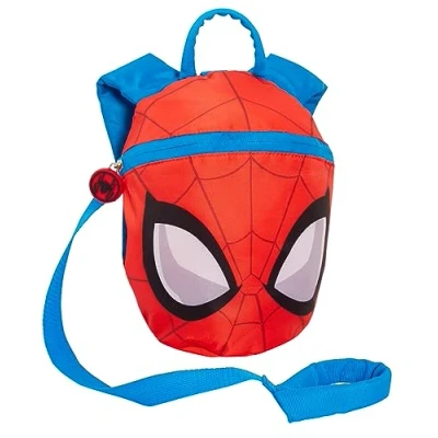 Image of SPIDER MAN Backpack With Reins Kids Toddlers Detachable Safety Harness Nursery Spidey Day Bag Mini Rucksack