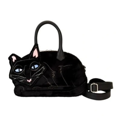 Image of Loungefly Laika Coraline 15th Anniversary Cat Crossbody Bag Black/Charcoal