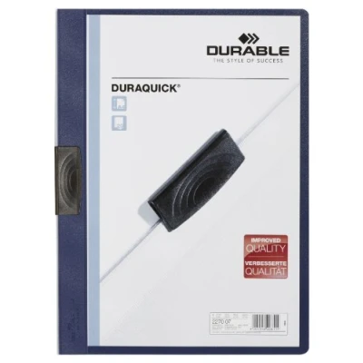 Image of Durable Duraquick 227007 Clip File for 20 Sheets A4 Dark Blue (Pack of 20)