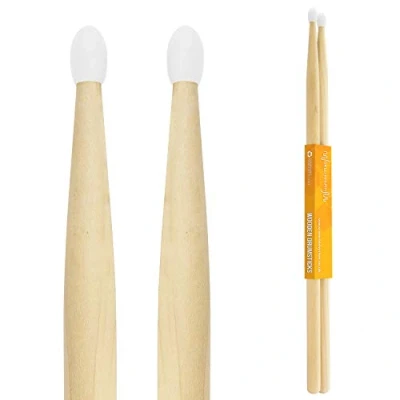 Image of World Rhythm Drumsticks 5A by Nylon Tip Pair of Maple Drum Sticks